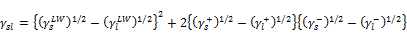 surface free energy of solid by contact angle measurment