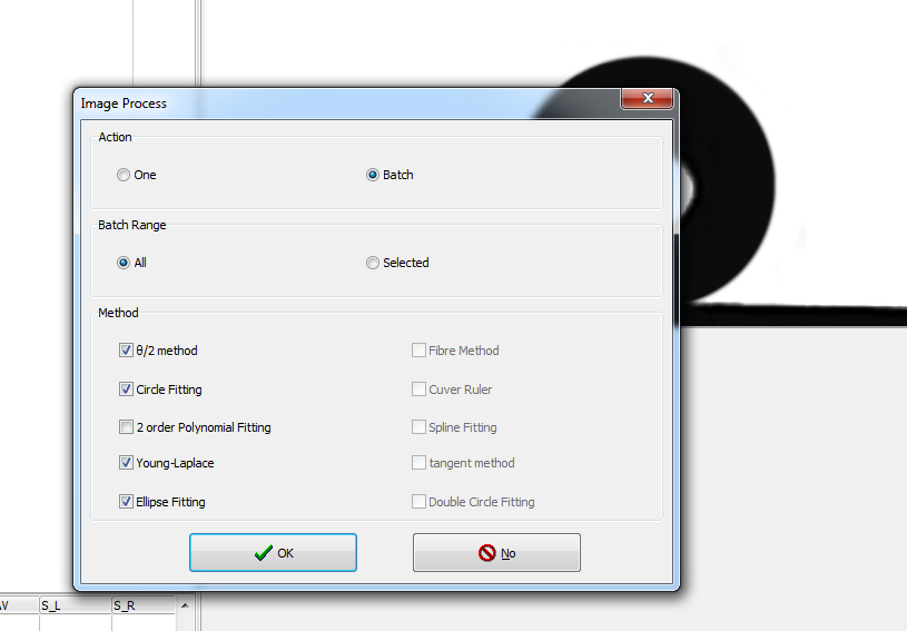 drop shape analysis software for contact angle meter and contact angle goniometer