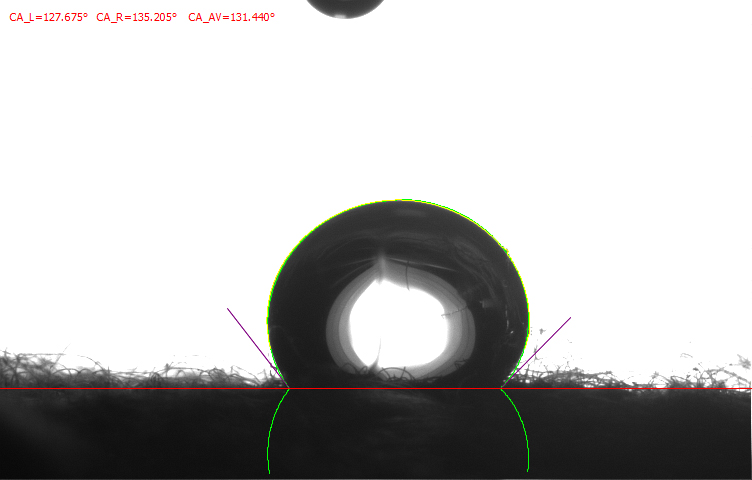 software for measuring contact angle by Young-Laplace equation fitting method based on ADSA-RealDrop